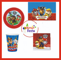 KIT COMPLEANNO FESTA PAW PATROL X40 PERSONE